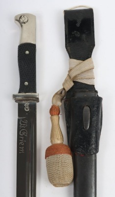 WW2 German Pioneer Parade Bayonet with Frog and Knot by WKC, Solingen, - 2
