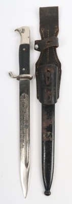 Third Reich Infantry Regiment Nr41 Engraved Memory of my Service Engraved Parade Bayonet by Alcoso, Solingen,