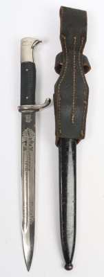Third Reich Infantry Regiment Nr41 Engraved Memory of my Service Engraved Parade Bayonet by Alcoso, Solingen, - 3