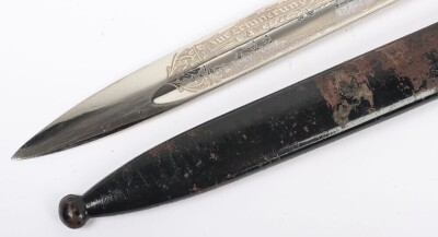 Third Reich Infantry Regiment Nr41 Engraved Memory of my Service Engraved Parade Bayonet by Alcoso, Solingen, - 4