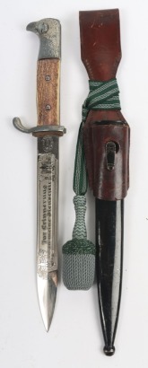 WW2 German In Memory of my Service Engraved Parade Bayonet