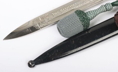 WW2 German In Memory of my Service Engraved Parade Bayonet - 3