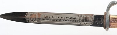 WW2 German In Memory of my Service Engraved Parade Bayonet - 6