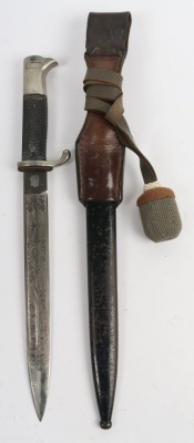 WW2 German Panzer Regiment Engraved Parade Bayonet by Alcoso, Solingen, - 3