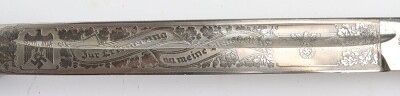 WW2 German Panzer Regiment Engraved Parade Bayonet by Alcoso, Solingen, - 9