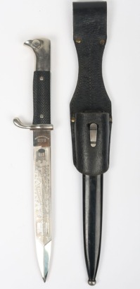 WW2 German Armed Forces Engraved Parade Bayonet by Carl Eickhorn, Solingen