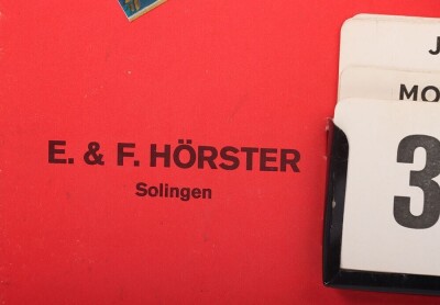Third Reich Period Dagger and Sword Manufacturer E & F Horster, Solingen, Company Promotional Calendar, - 3