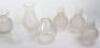 A box of oil lamp glass chimneys - 3