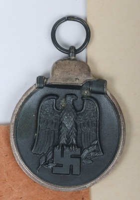 WW2 German Eastern Front Campaign Medal and Award Citation, - 3