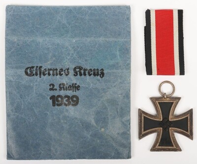 WW2 German 1939 Iron Cross 2nd Class with Original Paper Packet of Issue - 2