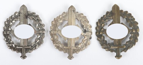 Third Reich SA Silver and Bronze Sports Badges