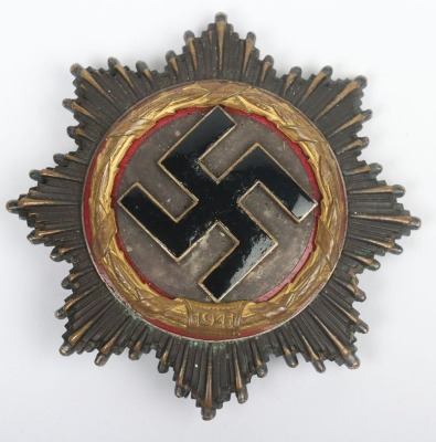 WW2 German Cross in Gold (Deutsches Kreuz) by Deschler - 2
