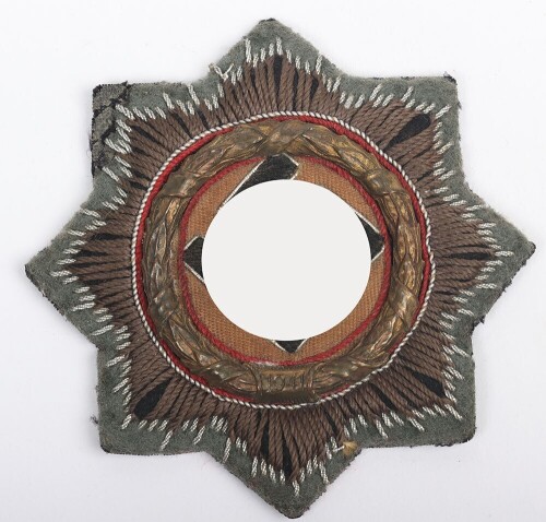 WW2 German Army / Waffen-SS Issue Cloth Grade German Cross in Gold (Deutsches Kreuz)