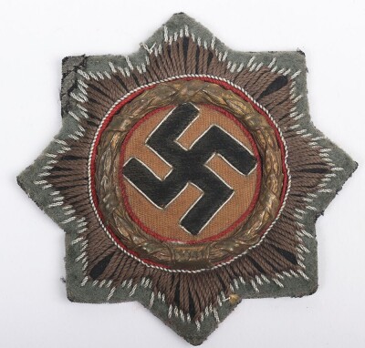 WW2 German Army / Waffen-SS Issue Cloth Grade German Cross in Gold (Deutsches Kreuz) - 2