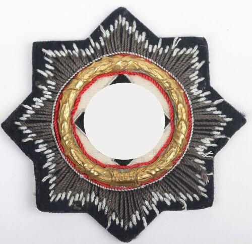 WW2 German Panzer / Waffen-SS Issue Cloth Grade German Cross in Gold (Deutsches Kreuz)