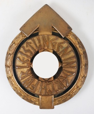 Third Reich Hitler Youth (Hitler Jugend) Proficiency Badge in Gold #7916 by Gustav Brehmer, Markneukirchen.