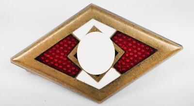 Third Reich Hitler Youth (Hitlerjugend) Golden Honor Badge by Frans Otto, Wuppertal