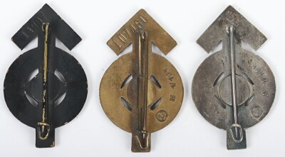Set of 3 Third Reich Hitler Youth (Hitlerjugend) Proficiency Badges - 3