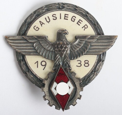 Third Reich Hitler Youth (Hitlerjugend) 1938 Gausieger Award by Gustav Brehmer, Markneukirchen