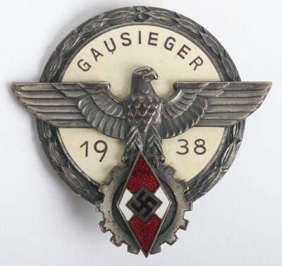 Third Reich Hitler Youth (Hitlerjugend) 1938 Gausieger Award by Gustav Brehmer, Markneukirchen - 2