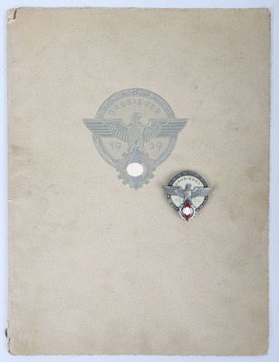 Third Reich 1939 Hitler Youth (Hitlerjugend) Gausieger Award by G. Brehmer with Award Certificate and Original Presentation Folder to Gausieger Heinrich Burger