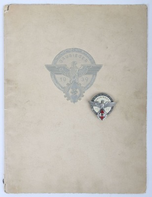 Third Reich 1939 Hitler Youth (Hitlerjugend) Gausieger Award by G. Brehmer with Award Certificate and Original Presentation Folder to Gausieger Heinrich Burger - 2