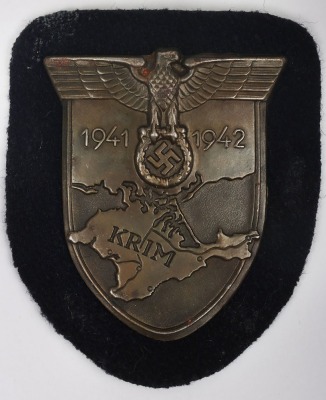 WW2 German Army (Panzer) / Waffen-SS Krim Campaign Shield - 2