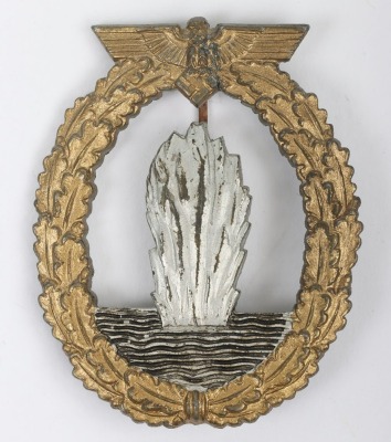 WW2 German Kriegsmarine Minesweeper Badge by Adolf Scholze, Gablonz - 2