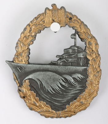 WW2 German Kriegsmarine Destroyer Badge by Sohni & Heubach, Oberstein
