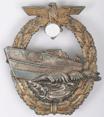 WW2 German Kriegsmarine 2nd Model E-Boat Badge by Schwerin Berlin