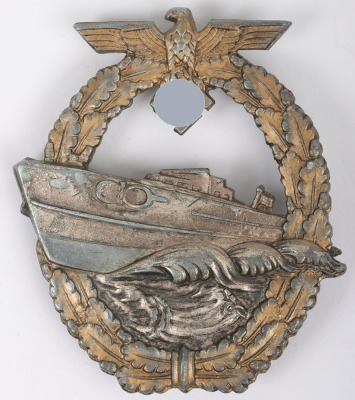 WW2 German Kriegsmarine 2nd Model E-Boat Badge by Schwerin Berlin - 2