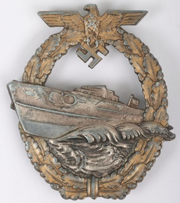 WW2 German Kriegsmarine 2nd Model E-Boat Badge by Schwerin Berlin - 3