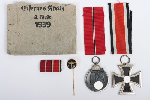 1939 Iron Cross 2nd Class Attributed to G. Brehmer and Eastern Front Campaign Medal by Friedrich Orth