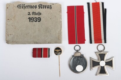 1939 Iron Cross 2nd Class Attributed to G. Brehmer and Eastern Front Campaign Medal by Friedrich Orth