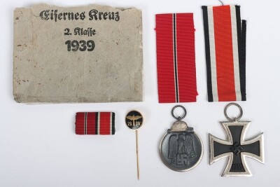 1939 Iron Cross 2nd Class Attributed to G. Brehmer and Eastern Front Campaign Medal by Friedrich Orth - 2