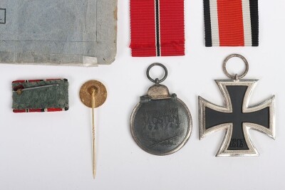 1939 Iron Cross 2nd Class Attributed to G. Brehmer and Eastern Front Campaign Medal by Friedrich Orth - 5