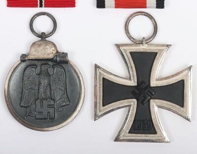 1939 Iron Cross 2nd Class Attributed to G. Brehmer and Eastern Front Campaign Medal by Friedrich Orth - 6