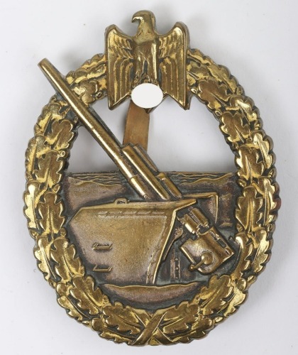 WW2 German Kriegsmarine Coastal Artillery Badge by Schwerin Berlin