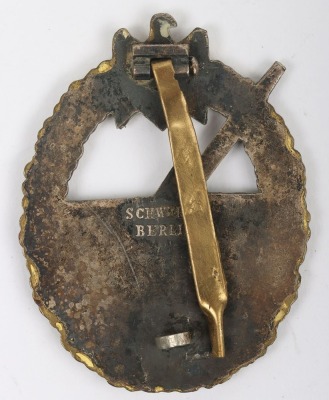 WW2 German Kriegsmarine Coastal Artillery Badge by Schwerin Berlin - 3