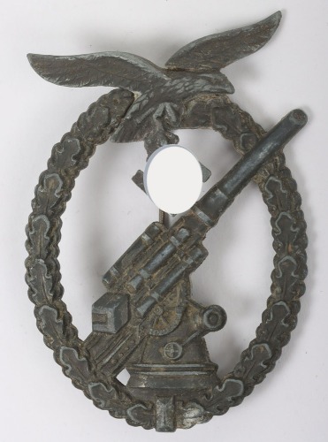 WW2 German Luftwaffe Flak Badge, Ball Hinge Variant