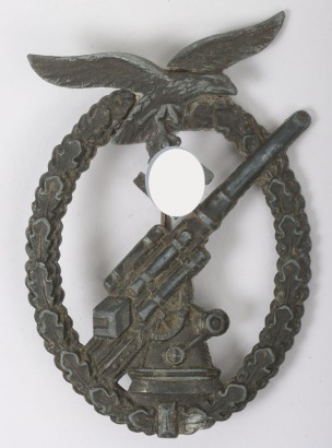 WW2 German Luftwaffe Flak Badge, Ball Hinge Variant