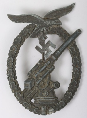 WW2 German Luftwaffe Flak Badge, Ball Hinge Variant - 3