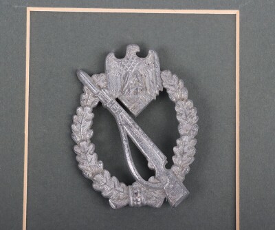 WW2 German Infantry Assault Badge in Silver by Steinhauer & L&uuml;ck with SS-Btl Ellwangen Award Document to SS-Pz. Gren. Rudolf Kahlau - 3