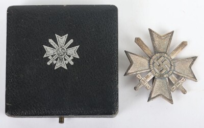 Third Reich War Merit Cross 1st Class with Swords in Original Box by Klein & Quenzer, - 2