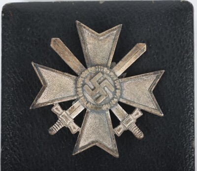 Third Reich War Merit Cross 1st Class with Swords in Original Box by Klein & Quenzer, - 3