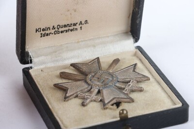 Third Reich War Merit Cross 1st Class with Swords in Original Box by Klein & Quenzer, - 5