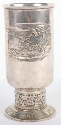 Historically Interesting Luftwaffe Silver Honour Goglet (Ehrenpokal) Awarded to a Crew Member of the Flight in which Famous Luftwaffe Pilot Werner Molders was Killed in 1941