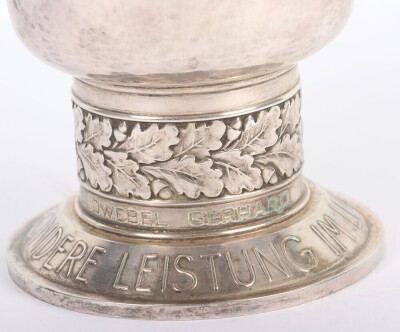 Historically Interesting Luftwaffe Silver Honour Goglet (Ehrenpokal) Awarded to a Crew Member of the Flight in which Famous Luftwaffe Pilot Werner Molders was Killed in 1941 - 3