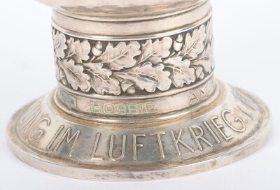 Historically Interesting Luftwaffe Silver Honour Goglet (Ehrenpokal) Awarded to a Crew Member of the Flight in which Famous Luftwaffe Pilot Werner Molders was Killed in 1941 - 4