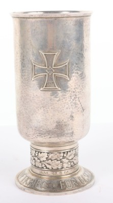Historically Interesting Luftwaffe Silver Honour Goglet (Ehrenpokal) Awarded to a Crew Member of the Flight in which Famous Luftwaffe Pilot Werner Molders was Killed in 1941 - 6